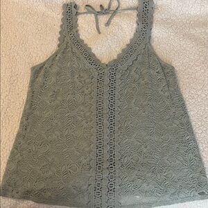 Maurices Woman’s Sage Green Lace Halter Camisole